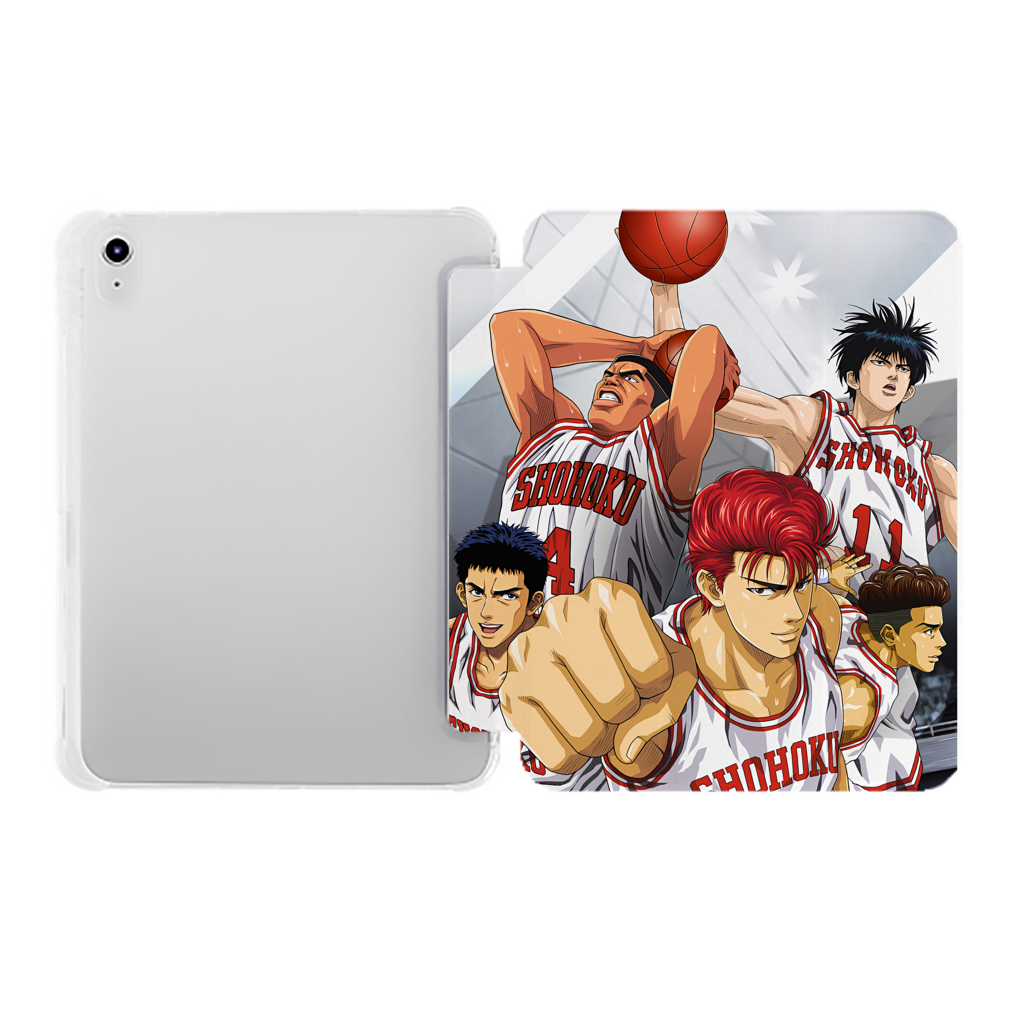 （画像用） SLAM DUNK／スラムダンク IPad ケース ペン収納付き 三つ折りスタンド PUレザー×シリコン 対応機種9.5/10.5/10.9インチ
